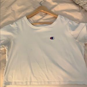 white champion crop top